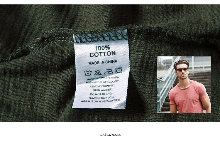 Men Cotton O-Neck Summer T-Shirt