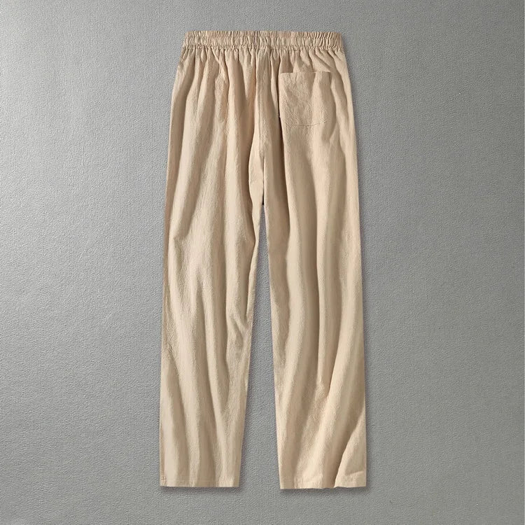 Men's Plus Size Linen Tracksuit Set