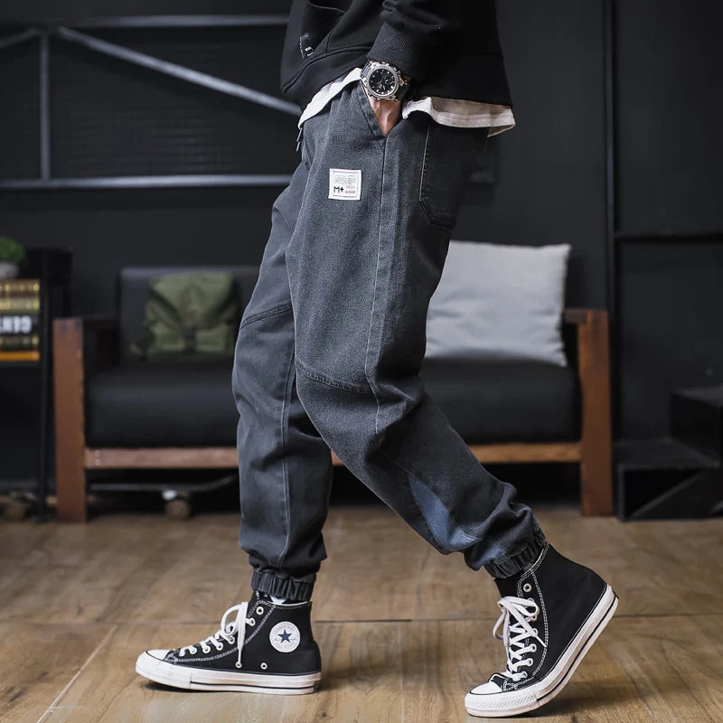 Men's Plus Size Harem Denim Joggers