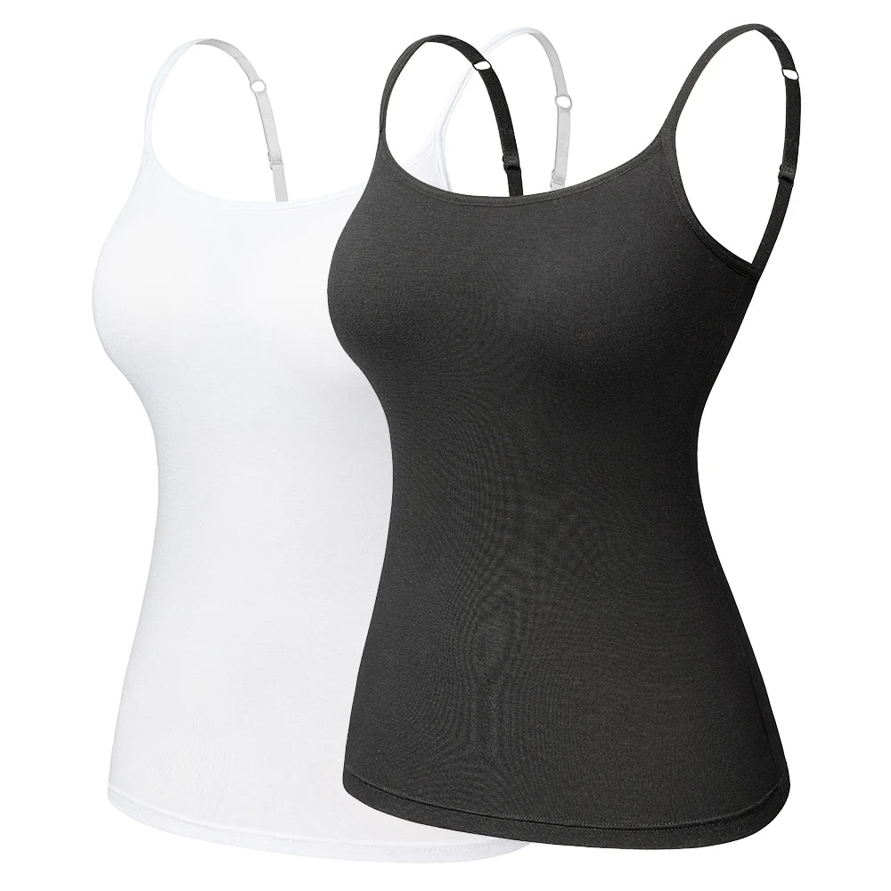 Cotton Shelf Bra Cami Pack