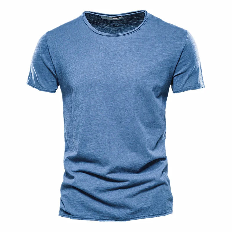 Men Cotton O-Neck Summer T-Shirt