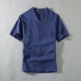 Men's Plus Size Linen Tracksuit Set