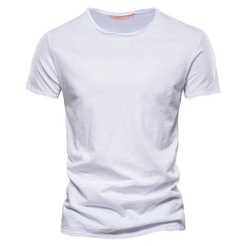 Men Cotton O-Neck Summer T-Shirt