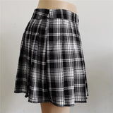 Women Plaid Gothic Half Skirt