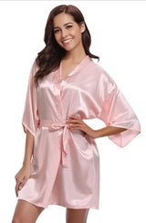 Women Silk Kimono Bridesmaid Robe