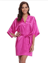 Women Silk Kimono Bridesmaid Robe