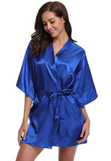 Women Silk Kimono Bridesmaid Robe