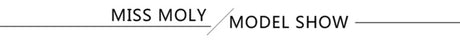Miss Moly model show promotional banner featuring the brand name.