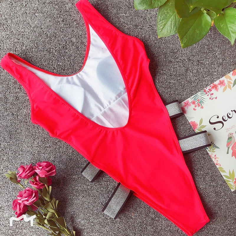 Red/Black Leopard One Piece