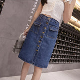 KstyleClassic™ – High Waist Pocket Skirt (S-5XL, Button Design)