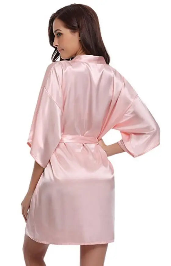 Women Silk Kimono Bridesmaid Robe