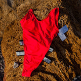 Red/Black Leopard One Piece