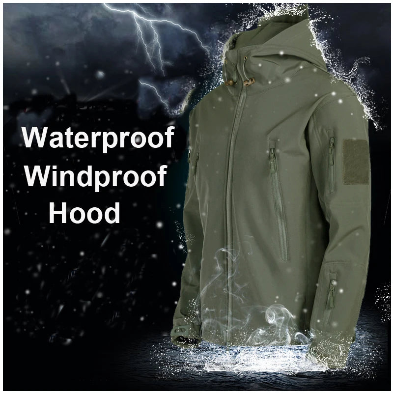 Men Softshell Fleece Waterproof Jacket