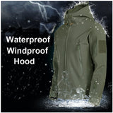 Men Softshell Fleece Waterproof Jacket