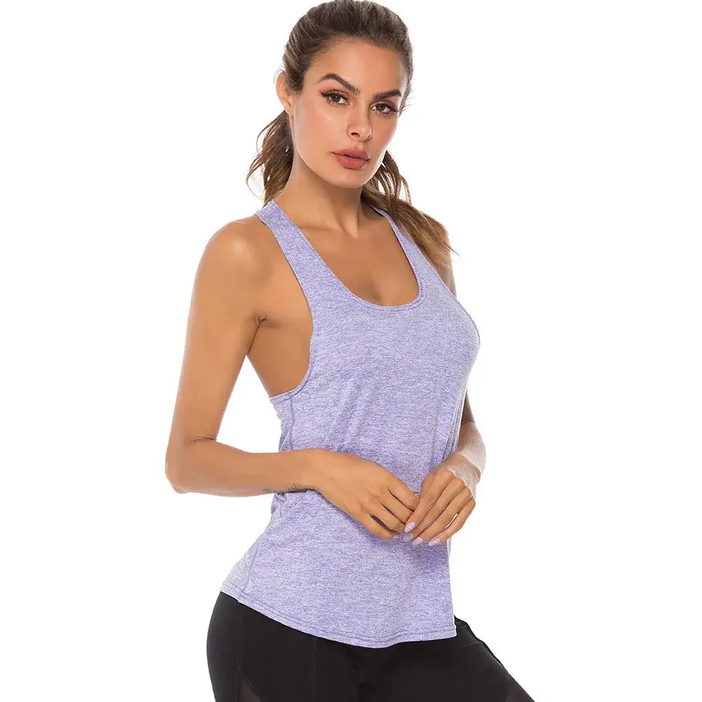 Women Sleeveless Yoga Tank Top Quick Dry Workout Shirt