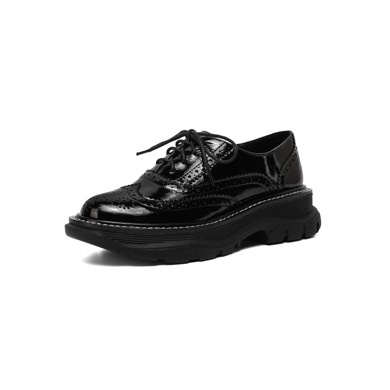 Women Cow Leather Oxfords – 2025