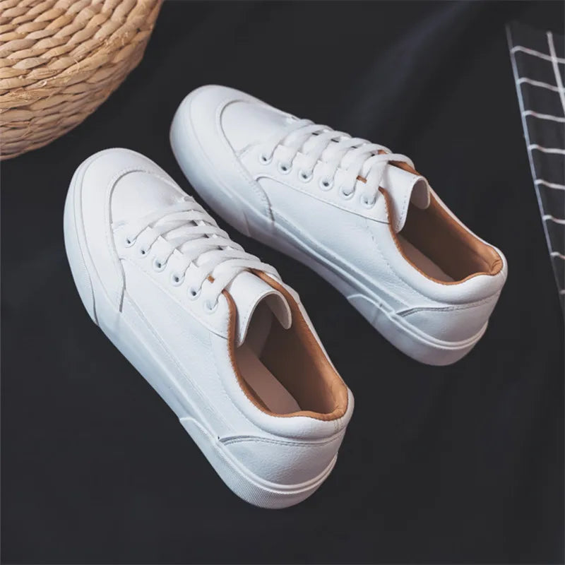 Women Sneakers White Vulcanized Platform Shoes
