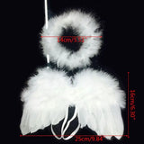 Baby angel wing and headband photography prop set for newborns, ideal for 0-12 months photo shoots.
