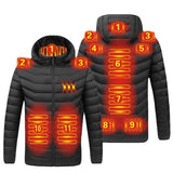 Men Heated Hooded Winter Parka