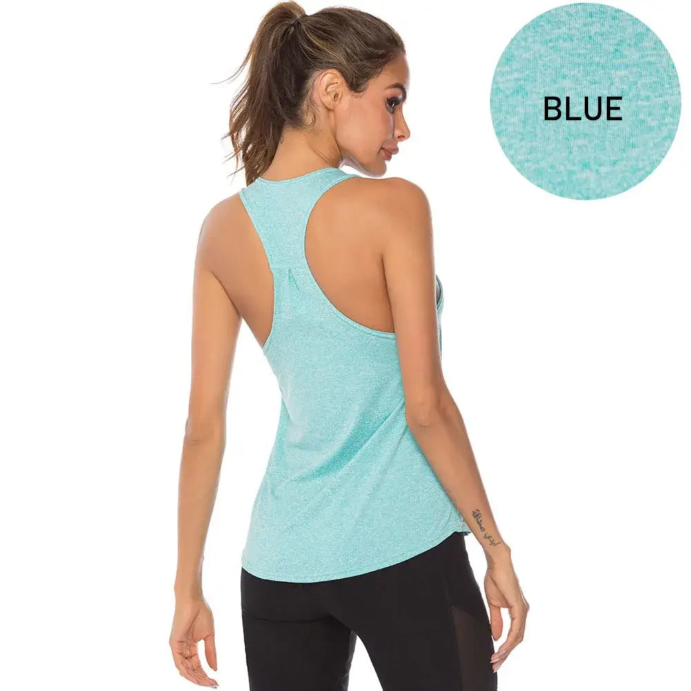 Women Sleeveless Yoga Tank Top Quick Dry Workout Shirt