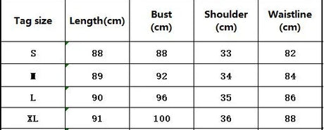 Size chart for Contrast Stitch Nursing Dress showing length, bust, shoulder, and waistline measurements in centimeters.