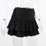 Women Goth Bandage Mini Skirt