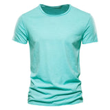 Men Cotton O-Neck Summer T-Shirt