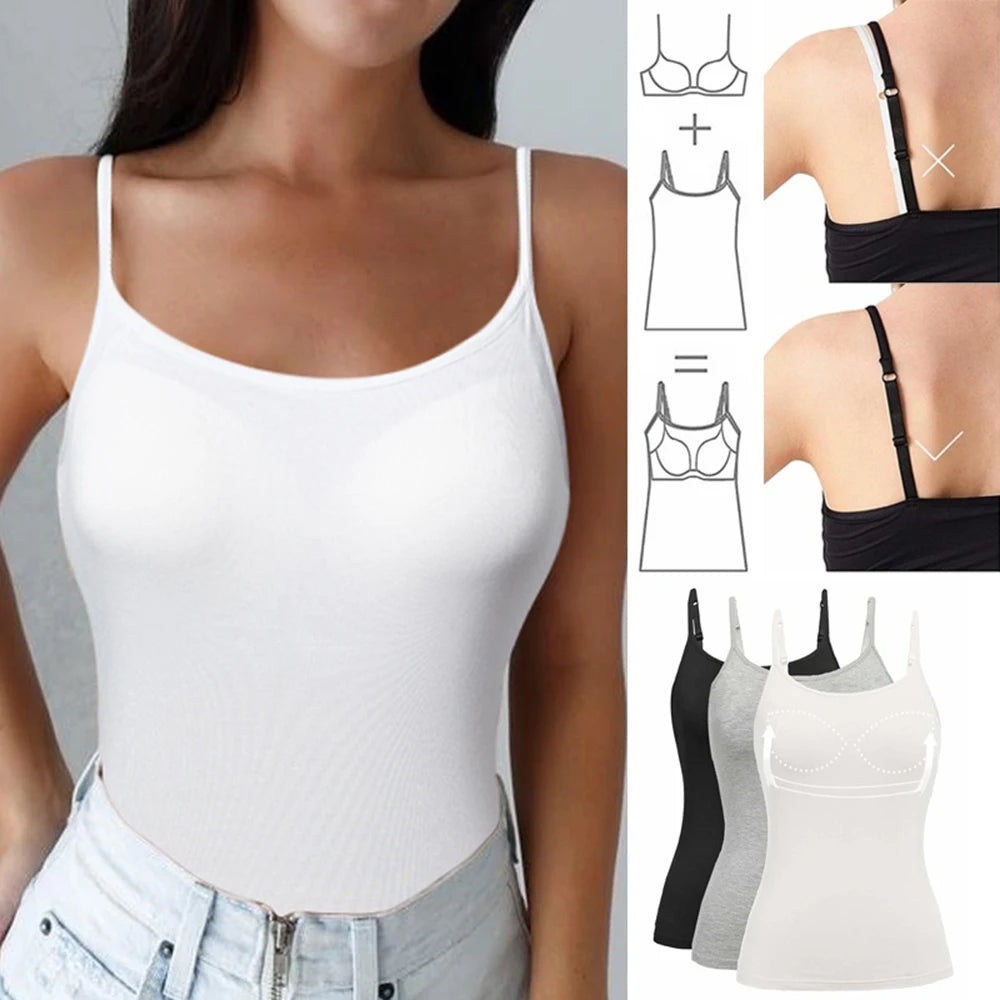 Cotton Shelf Bra Cami Pack