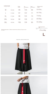Men Wide Leg Hanfu Pants
