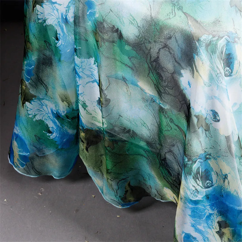 Women Boho Chiffon Long Skirt