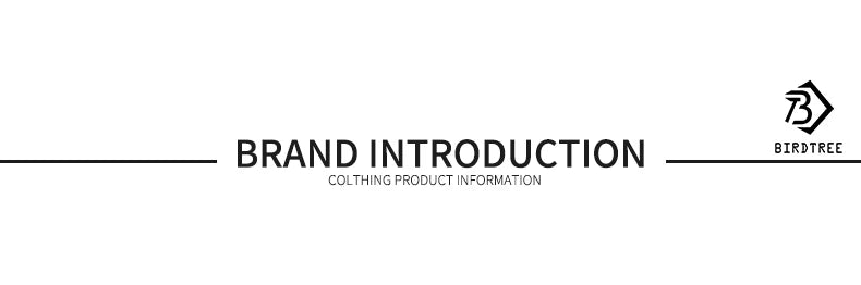 Brand introduction for Birdtree clothing products, showcasing product information.