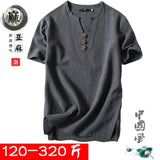 Men's Plus Size Linen T-Shirt – Oversized Summer Fit