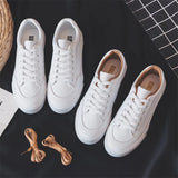 Women Sneakers White Vulcanized Platform Shoes