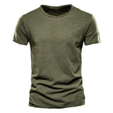 Men Cotton O-Neck Summer T-Shirt