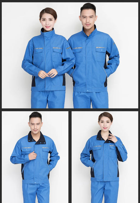Unisex durable workshop overall set designed for utility and safety, featuring windproof and wear-resistant fabric.