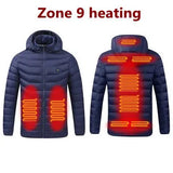 Men Heated Hooded Winter Parka