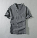 Men's Plus Size Linen Tracksuit Set