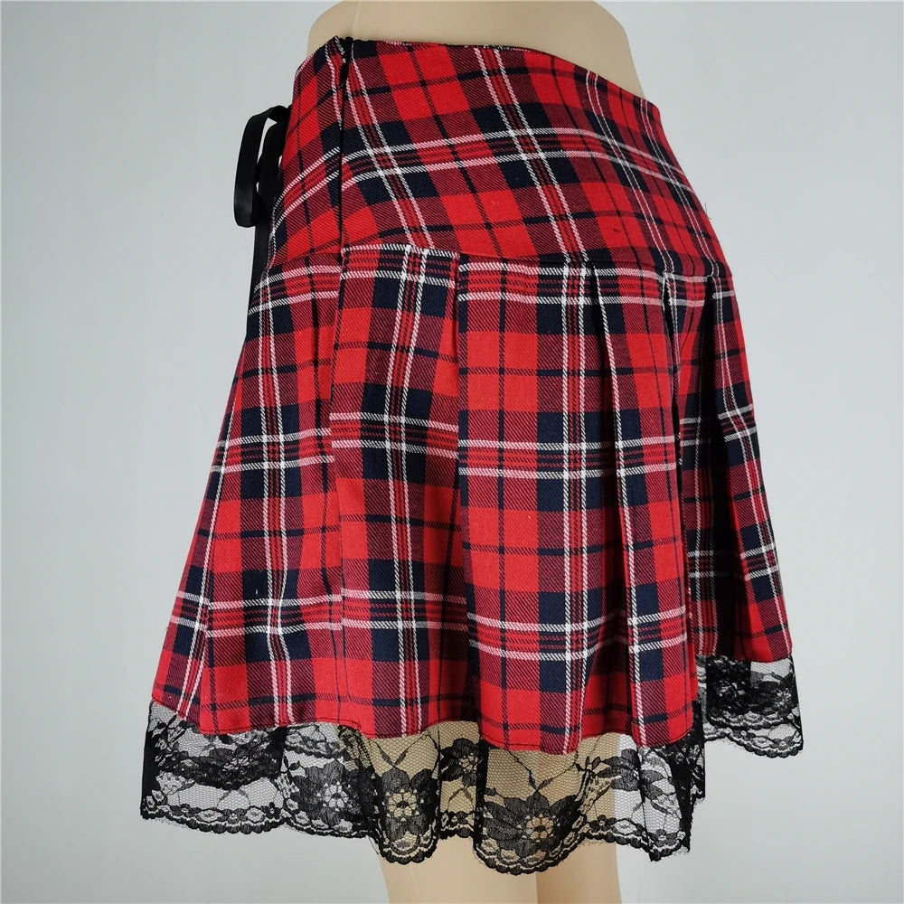 Women Gothic Patchwork Mini Skirt