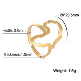 Gold African map outline ring, 18k plating, 2.0mm width, 1.0mm thickness, lightweight design for women's fashion jewelry.