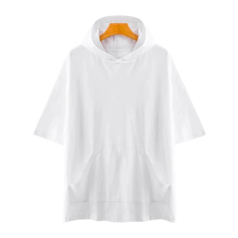 Men's Plus Size Hooded T-Shirt – 5XL to 9XL