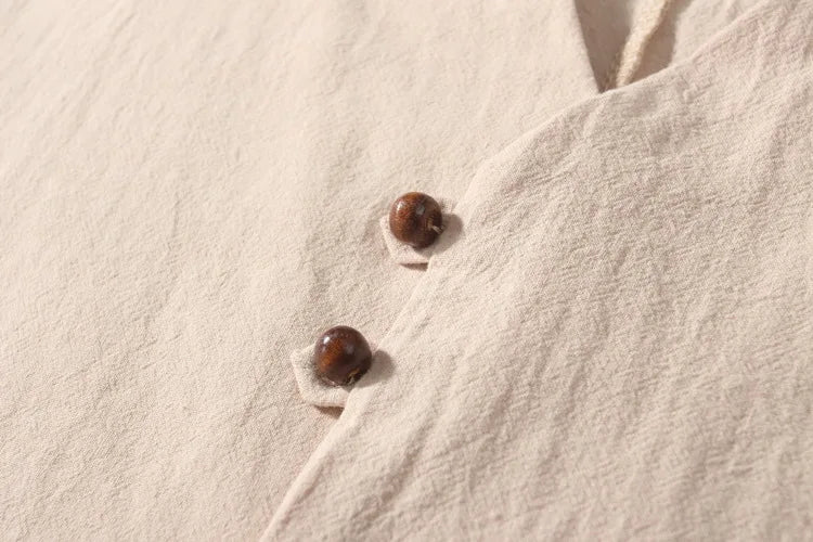 Men's Plus Size Linen Tracksuit Set