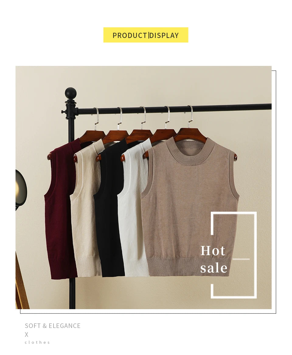 Women's Preppy Style Knit Vest