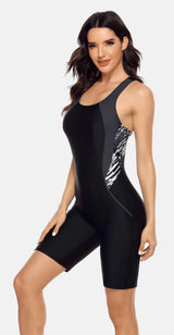 Women Knee-Length Sports Swimsuit