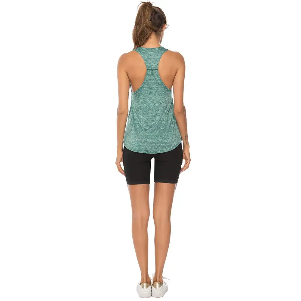 Women Sleeveless Yoga Tank Top Quick Dry Workout Shirt