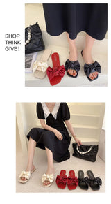 Bow Platform Flat Slippers – Summer 2025