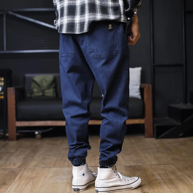Men's Plus Size Harem Denim Joggers