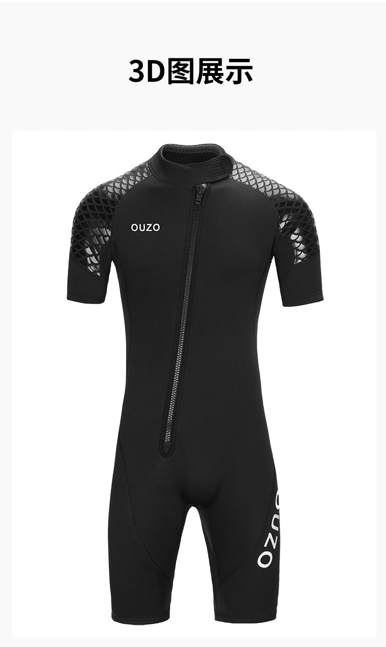 Men Short Sleeve Diving Wetsuit