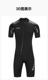 Men Short Sleeve Diving Wetsuit
