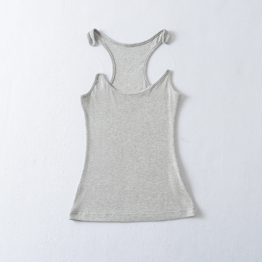 Women Ribbed Strap Tank Top
