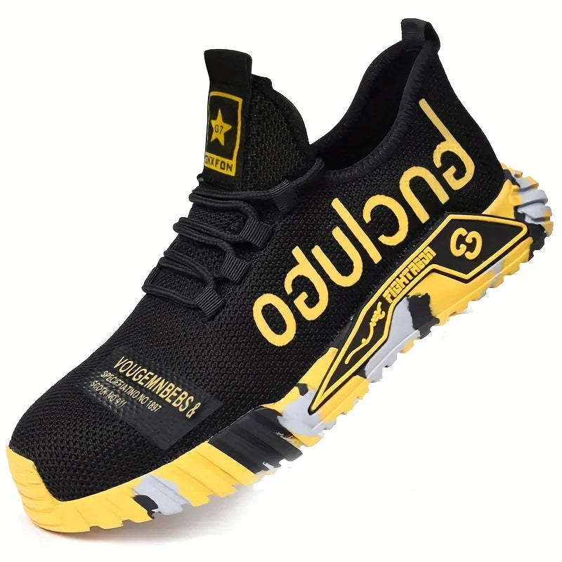 Men Anti-Puncture Reinforced Sole Safety Shoes